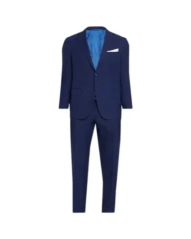 Kiton Men's Textured Check Wool and Silk Two-Piece Suit | Thumbnail 1 Kiton Men's Textured Check Wool and Silk Two-Piece Suit | Thumbnail 1