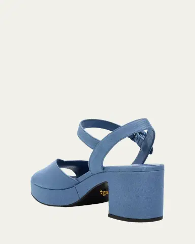 Prada 65mm Canvas Platform Sandals | Thumbnail 4 Prada 65mm Canvas Platform Sandals | Thumbnail 4