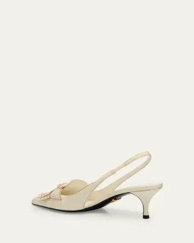 Prada 55mm Brushed Leather Slingback Pumps | Thumbnail 4 Prada 55mm Brushed Leather Slingback Pumps | Thumbnail 4