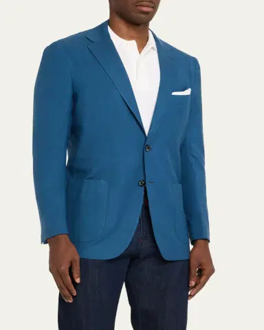 Kiton Men's Washed Cashmere Single-Breasted Sport Coat | Thumbnail 4 Kiton Men's Washed Cashmere Single-Breasted Sport Coat | Thumbnail 4