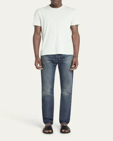 Tom Ford Men's Lyocell-Cotton Crewneck T-Shirt | Thumbnail 2 Tom Ford Men's Lyocell-Cotton Crewneck T-Shirt | Thumbnail 2