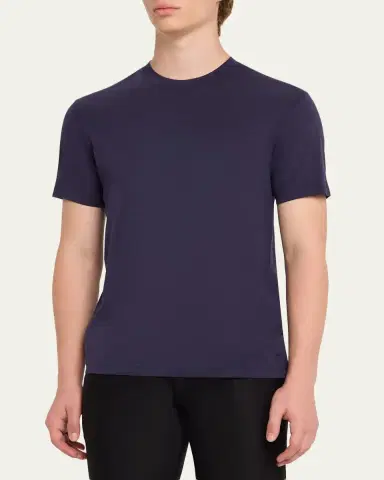 Tom Ford Men's Lyocell-Cotton Crewneck T-Shirt | Thumbnail 12 Tom Ford Men's Lyocell-Cotton Crewneck T-Shirt | Thumbnail 12