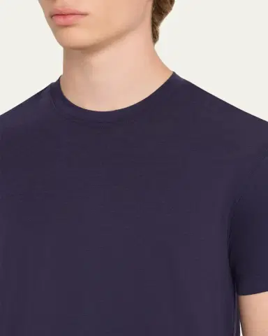 Tom Ford Men's Lyocell-Cotton Crewneck T-Shirt | Thumbnail 13 Tom Ford Men's Lyocell-Cotton Crewneck T-Shirt | Thumbnail 13