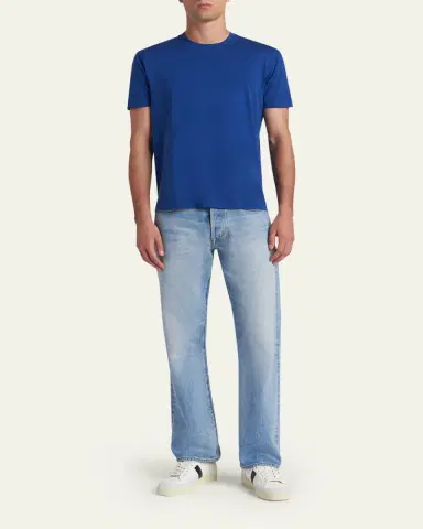Tom Ford Men's Lyocell-Cotton Crewneck T-Shirt | Thumbnail 6 Tom Ford Men's Lyocell-Cotton Crewneck T-Shirt | Thumbnail 6