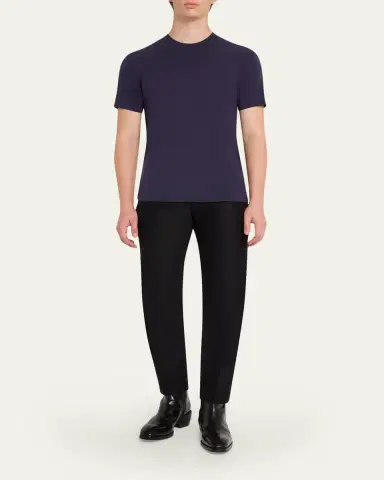 Tom Ford Men's Lyocell-Cotton Crewneck T-Shirt | Thumbnail 10 Tom Ford Men's Lyocell-Cotton Crewneck T-Shirt | Thumbnail 10