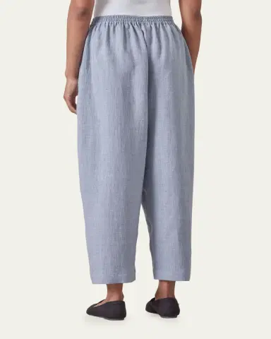 Eskandar Melange Linen Japanese Trousers | Thumbnail 2 Eskandar Melange Linen Japanese Trousers | Thumbnail 2