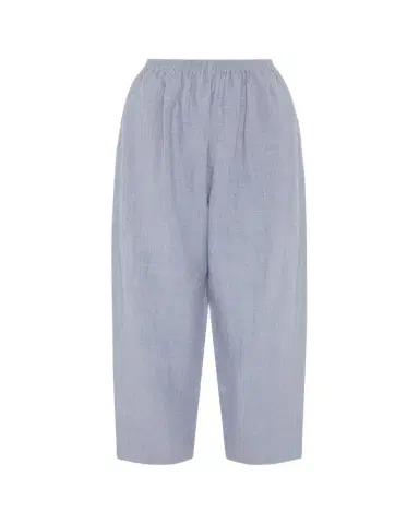 Eskandar Melange Linen Japanese Trousers | Thumbnail 1 Eskandar Melange Linen Japanese Trousers | Thumbnail 1