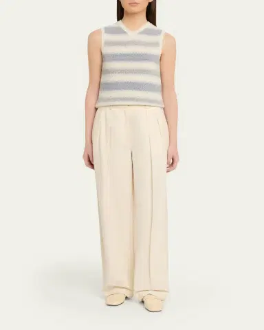 Vince V-Neck Knit Summer Sweater Vest | Thumbnail 2 Vince V-Neck Knit Summer Sweater Vest | Thumbnail 2