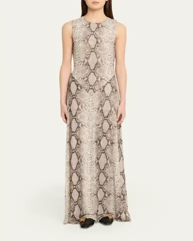 Ronny Kobo Uzina Sleeveless Python-Print Maxi Dress | Thumbnail 2 Ronny Kobo Uzina Sleeveless Python-Print Maxi Dress | Thumbnail 2
