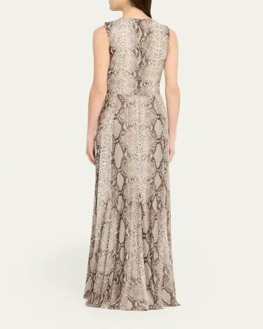Ronny Kobo Uzina Sleeveless Python-Print Maxi Dress | Thumbnail 3 Ronny Kobo Uzina Sleeveless Python-Print Maxi Dress | Thumbnail 3