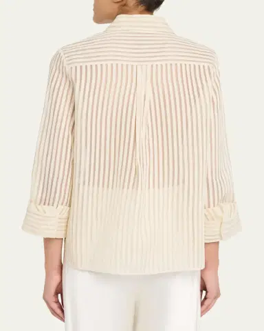 TWP Boyfriend Shirt in Ribbon on Organza | Thumbnail 3 TWP Boyfriend Shirt in Ribbon on Organza | Thumbnail 3