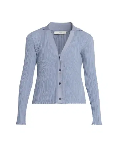 Vince Variegated Rib Polo Cardigan | Thumbnail 1 Vince Variegated Rib Polo Cardigan | Thumbnail 1