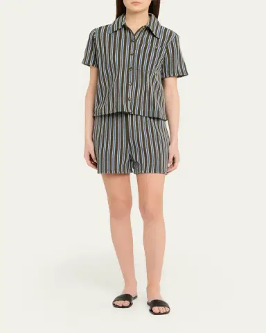 Veronica Beard Kyan Striped Cotton Cardigan | Thumbnail 2 Veronica Beard Kyan Striped Cotton Cardigan | Thumbnail 2