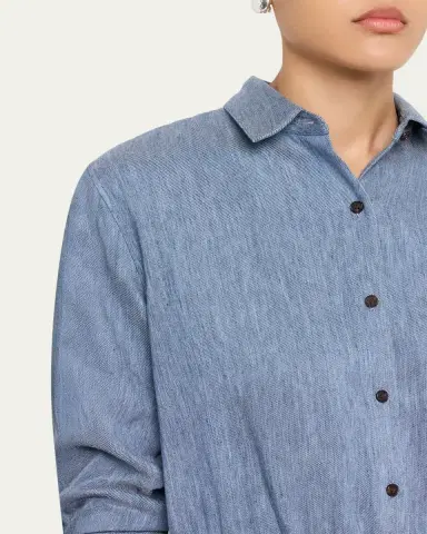 Theory Cropped Button-Front Shirt | Thumbnail 5 Theory Cropped Button-Front Shirt | Thumbnail 5