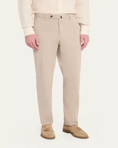 Incotex Men's Pressed-Crease Cotton Trousers | Thumbnail 4 Incotex Men's Pressed-Crease Cotton Trousers | Thumbnail 4