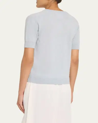 Lisa Yang Kenza Cashmere Elbow-Sleeve Sweater | Thumbnail 3 Lisa Yang Kenza Cashmere Elbow-Sleeve Sweater | Thumbnail 3