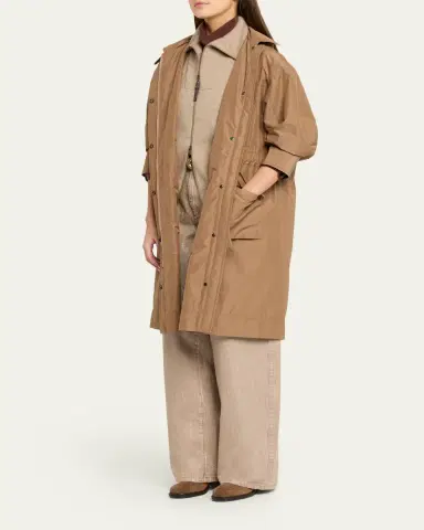 Brunello Cucinelli Hooded Water-Resistant Jacket | Thumbnail 4 Brunello Cucinelli Hooded Water-Resistant Jacket | Thumbnail 4