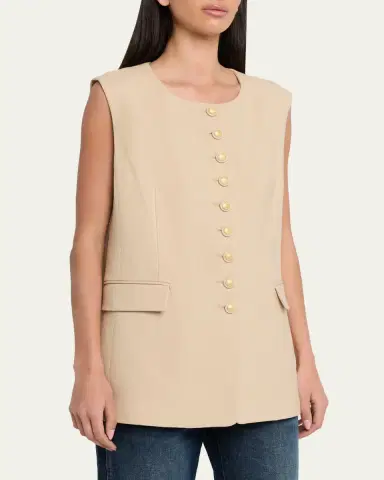 Kobi Halperin Jay Button-Down Crewneck Vest | Thumbnail 4 Kobi Halperin Jay Button-Down Crewneck Vest | Thumbnail 4