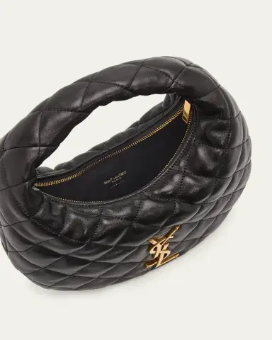 Saint Laurent Icarino Baby YSL Quilted Leather Hobo Bag | Thumbnail 4 Saint Laurent Icarino Baby YSL Quilted Leather Hobo Bag | Thumbnail 4