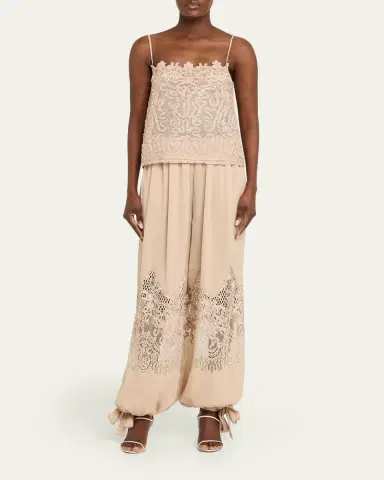 Kobi Halperin Corrine Lace-Inset Balloon Pants | Thumbnail 2 Kobi Halperin Corrine Lace-Inset Balloon Pants | Thumbnail 2