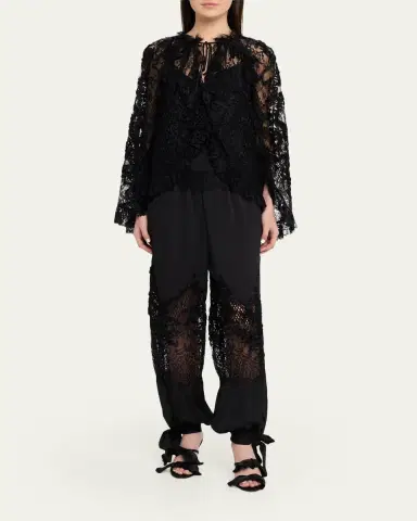 Kobi Halperin Corrine Lace-Inset Balloon Pants | Thumbnail 6 Kobi Halperin Corrine Lace-Inset Balloon Pants | Thumbnail 6