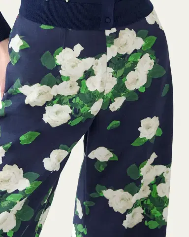Carolina Herrera Diane High-Rise Floral Wide-Leg Pants | Thumbnail 4 Carolina Herrera Diane High-Rise Floral Wide-Leg Pants | Thumbnail 4