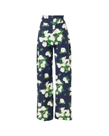 Carolina Herrera Diane High-Rise Floral Wide-Leg Pants | Thumbnail 1 Carolina Herrera Diane High-Rise Floral Wide-Leg Pants | Thumbnail 1