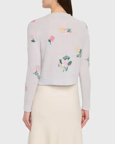 BERNADETTE Clemente Floral Crewneck Cardigan | Thumbnail 2 BERNADETTE Clemente Floral Crewneck Cardigan | Thumbnail 2