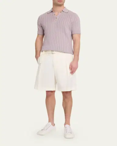 Guest In Residence Men's Rib-Knit Teddy Polo Shirt | Thumbnail 2 Guest In Residence Men's Rib-Knit Teddy Polo Shirt | Thumbnail 2