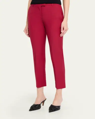 McQueen Certified Wool Mohair Slim-Leg Ankle Trousers | Thumbnail 4 McQueen Certified Wool Mohair Slim-Leg Ankle Trousers | Thumbnail 4
