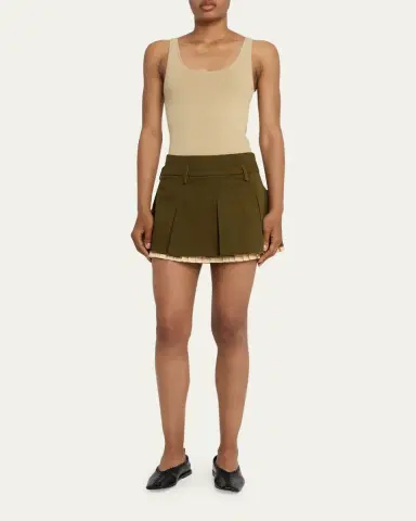 R13 Pleated Mini Skirt | Thumbnail 2 R13 Pleated Mini Skirt | Thumbnail 2