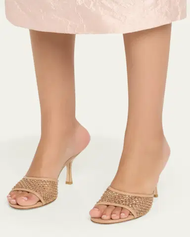 Stuart Weitzman 8mm Bareitall Mesh and Leather Sandals | Thumbnail 2 Stuart Weitzman 8mm Bareitall Mesh and Leather Sandals | Thumbnail 2