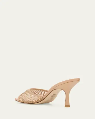 Stuart Weitzman 8mm Bareitall Mesh and Leather Sandals | Thumbnail 4 Stuart Weitzman 8mm Bareitall Mesh and Leather Sandals | Thumbnail 4