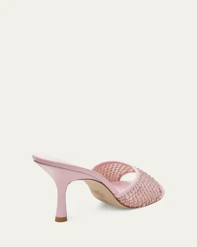 Stuart Weitzman 8mm Bareitall Mesh and Leather Sandals | Thumbnail 6 Stuart Weitzman 8mm Bareitall Mesh and Leather Sandals | Thumbnail 6