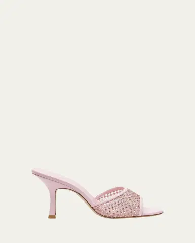 Stuart Weitzman 8mm Bareitall Mesh and Leather Sandals | Thumbnail 7 Stuart Weitzman 8mm Bareitall Mesh and Leather Sandals | Thumbnail 7
