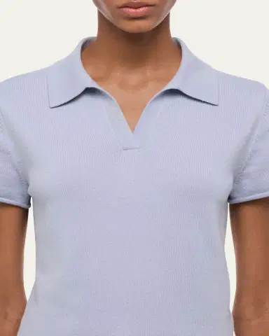Helmut Lang Short-Sleeve Shrunken Polo Shirt | Thumbnail 5 Helmut Lang Short-Sleeve Shrunken Polo Shirt | Thumbnail 5