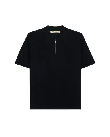 Baldassari Men's Silk-Cotton Knit Short-Sleeve Quarter-Zip Polo Sweater | Thumbnail 1 Baldassari Men's Silk-Cotton Knit Short-Sleeve Quarter-Zip Polo Sweater | Thumbnail 1