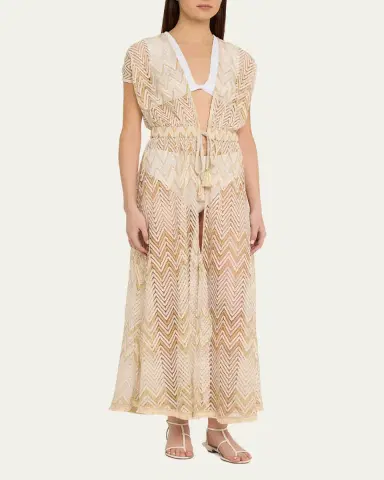 Ramy Brook Chevron Katherine Caftan Coverup | Thumbnail 4 Ramy Brook Chevron Katherine Caftan Coverup | Thumbnail 4