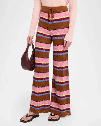 Guest in Residence Palazzo Rib Striped Pants | Thumbnail 3 Guest in Residence Palazzo Rib Striped Pants | Thumbnail 3