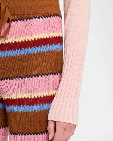 Guest in Residence Palazzo Rib Striped Pants | Thumbnail 4 Guest in Residence Palazzo Rib Striped Pants | Thumbnail 4