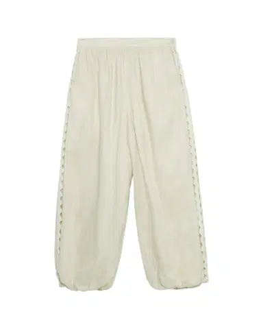 SIMKHAI Selah Linen Lace Balloon Pants | Thumbnail 1 SIMKHAI Selah Linen Lace Balloon Pants | Thumbnail 1