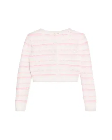 LoveShackFancy Dessa Striped Crochet Cardigan | Thumbnail 1 LoveShackFancy Dessa Striped Crochet Cardigan | Thumbnail 1