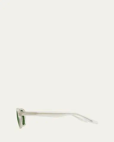 Barton Perreira Men's Transparent-Acetate Rectangle Sunglasses | Thumbnail 3 Barton Perreira Men's Transparent-Acetate Rectangle Sunglasses | Thumbnail 3