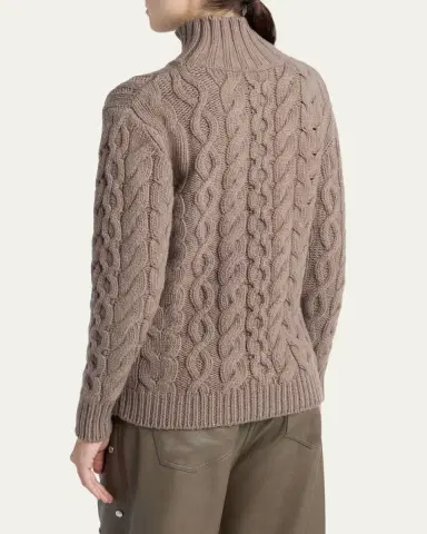 Stella McCartney Bobble Cable Knit Turtleneck Sweater | Thumbnail 3 Stella McCartney Bobble Cable Knit Turtleneck Sweater | Thumbnail 3