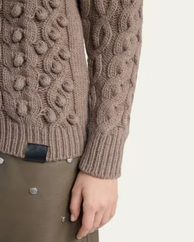Stella McCartney Bobble Cable Knit Turtleneck Sweater | Thumbnail 5 Stella McCartney Bobble Cable Knit Turtleneck Sweater | Thumbnail 5
