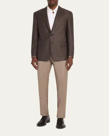 Giorgio Armani Men's Soft Line Houndstooth Single-Breasted Sport Coat | Thumbnail 2 Giorgio Armani Men's Soft Line Houndstooth Single-Breasted Sport Coat | Thumbnail 2