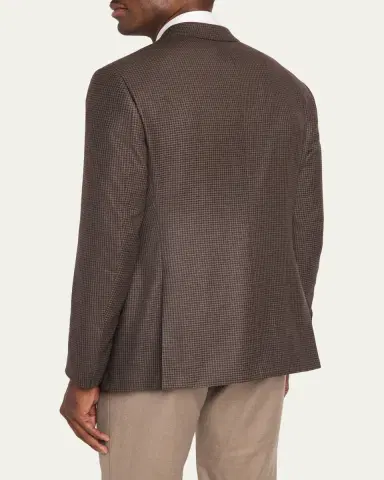 Giorgio Armani Men's Soft Line Houndstooth Single-Breasted Sport Coat | Thumbnail 3 Giorgio Armani Men's Soft Line Houndstooth Single-Breasted Sport Coat | Thumbnail 3