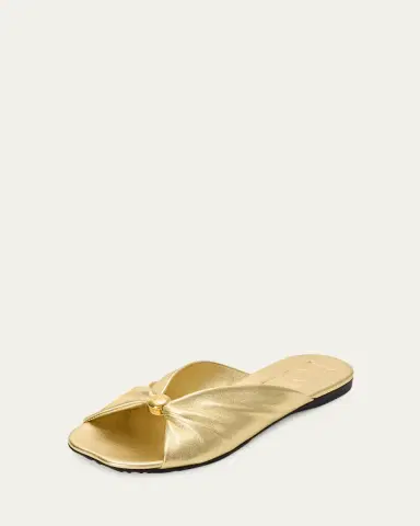 Loewe x Paula's Ibiza Pebble Soft Metallic Leather Slide Sandals | Thumbnail 2 Loewe x Paula's Ibiza Pebble Soft Metallic Leather Slide Sandals | Thumbnail 2