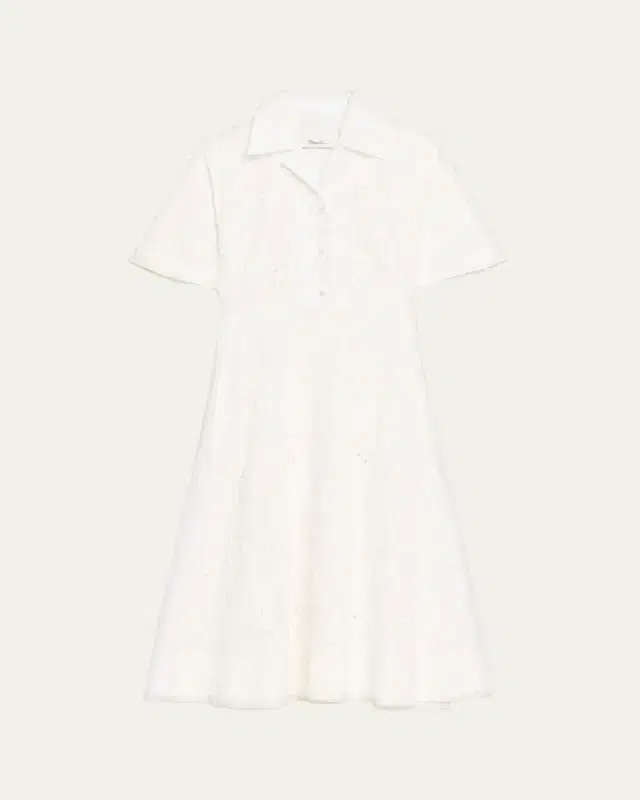 Floral Embroidered Midi Shirtdress Floral Embroidered Midi Shirtdress