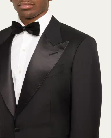 TOM FORD Men's Shelton Twill Peak Tuxedo | Thumbnail 5 TOM FORD Men's Shelton Twill Peak Tuxedo | Thumbnail 5